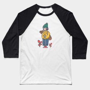 cute winter girl Baseball T-Shirt